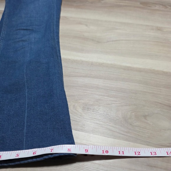 Pilcro Flare Jeans Womens 25 Blue Patch Pocket Stretch Denim Anthropologie - Picture 10 of 13